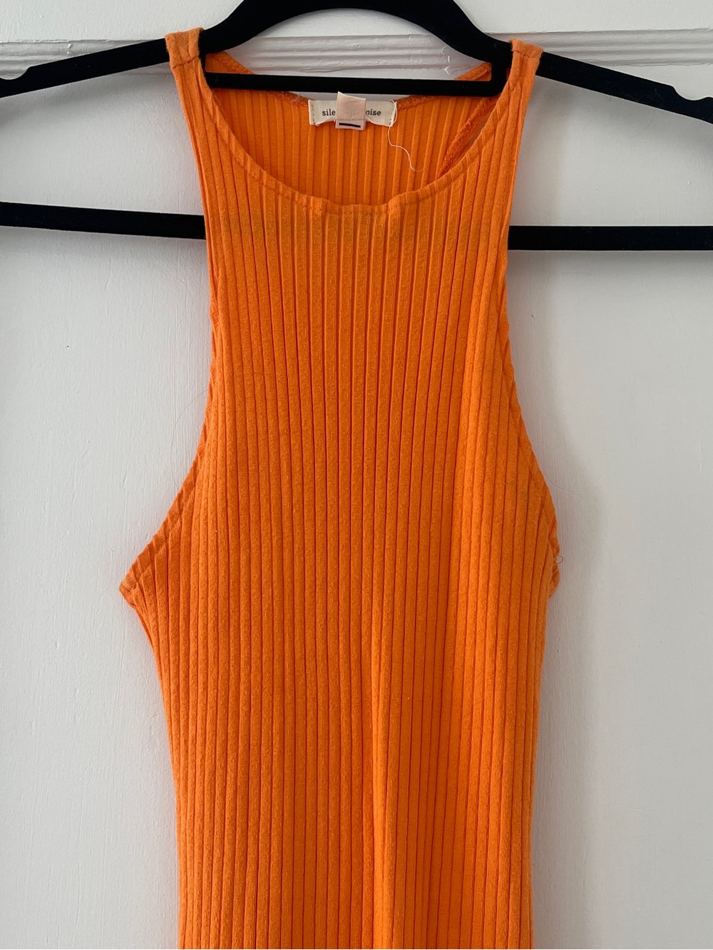 silence + noise Ribbed Maxi Tank Dress - Orange